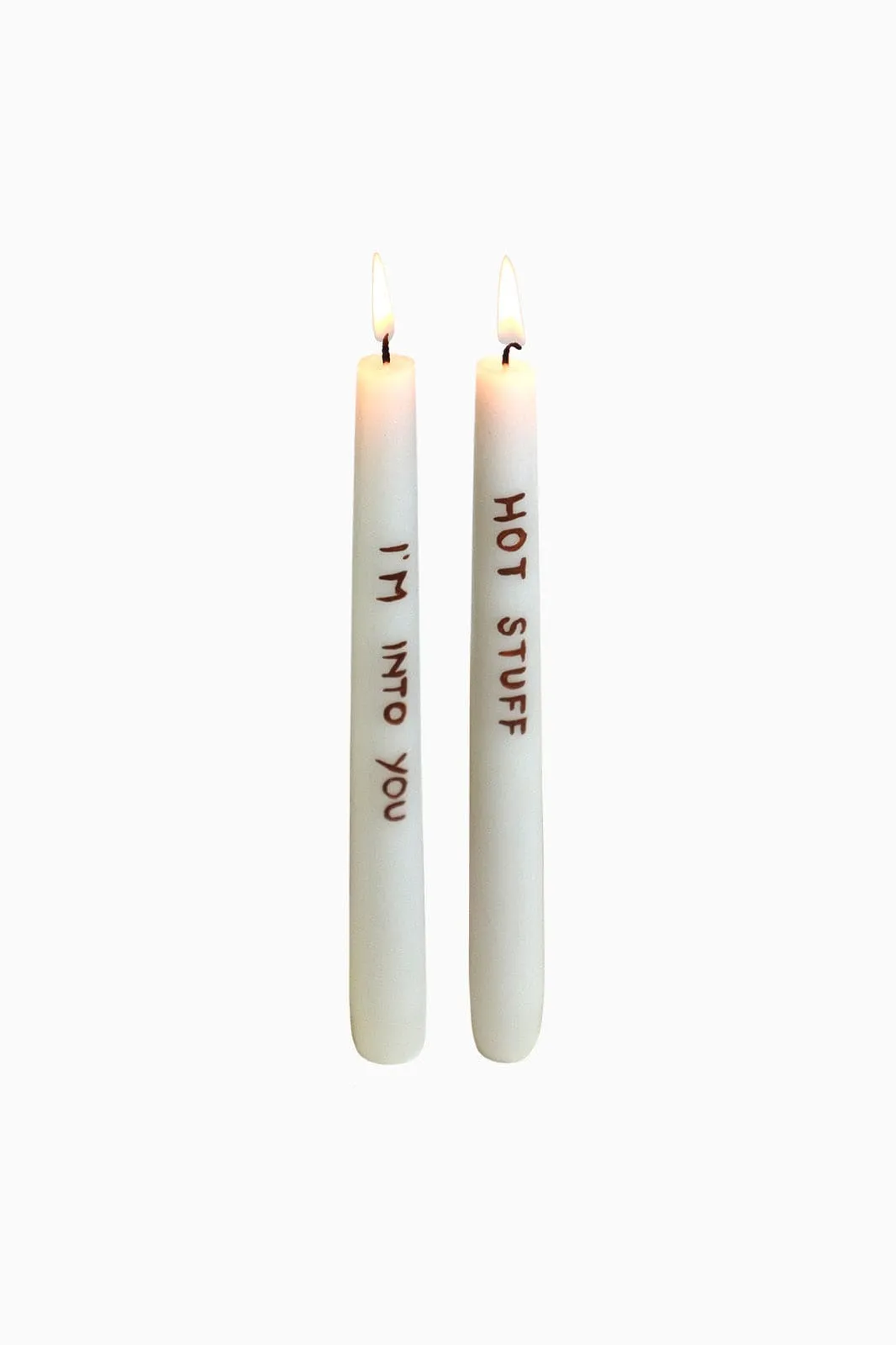 Gratitude Set of 2 Conical Candles - Natural Wax by Arkitaip