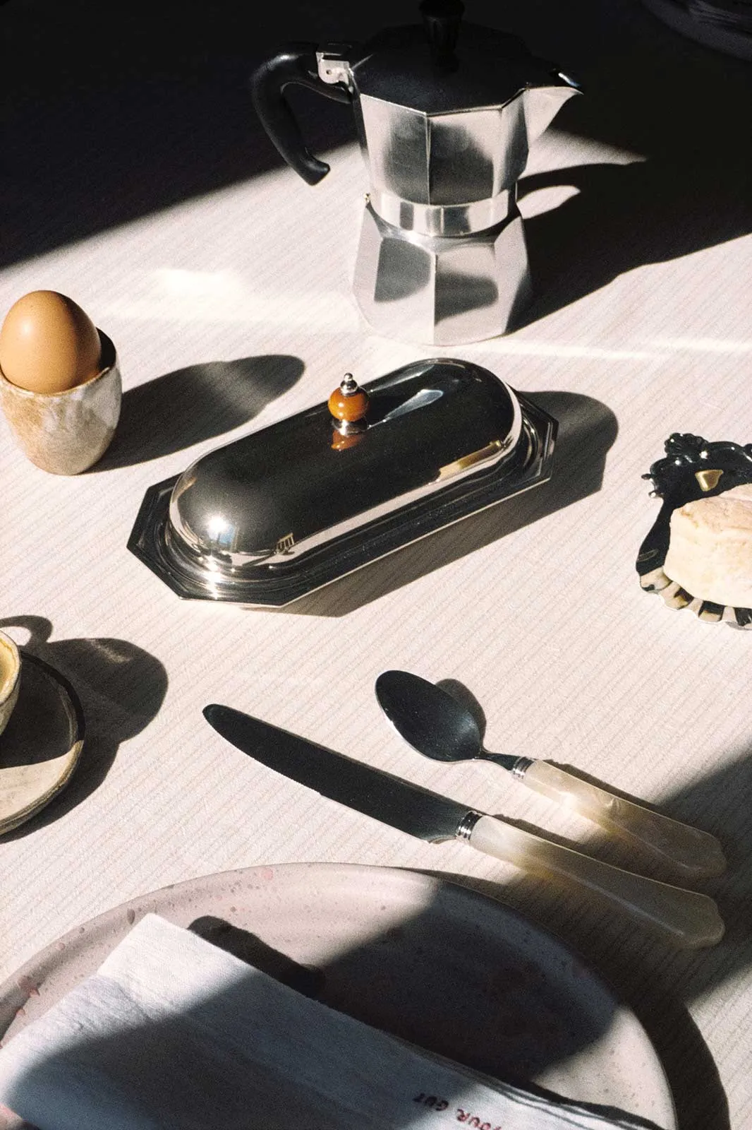 P.M. Italy Effeci Butter Dish with Domed Lid - Stainless Steel by Arkitaip
