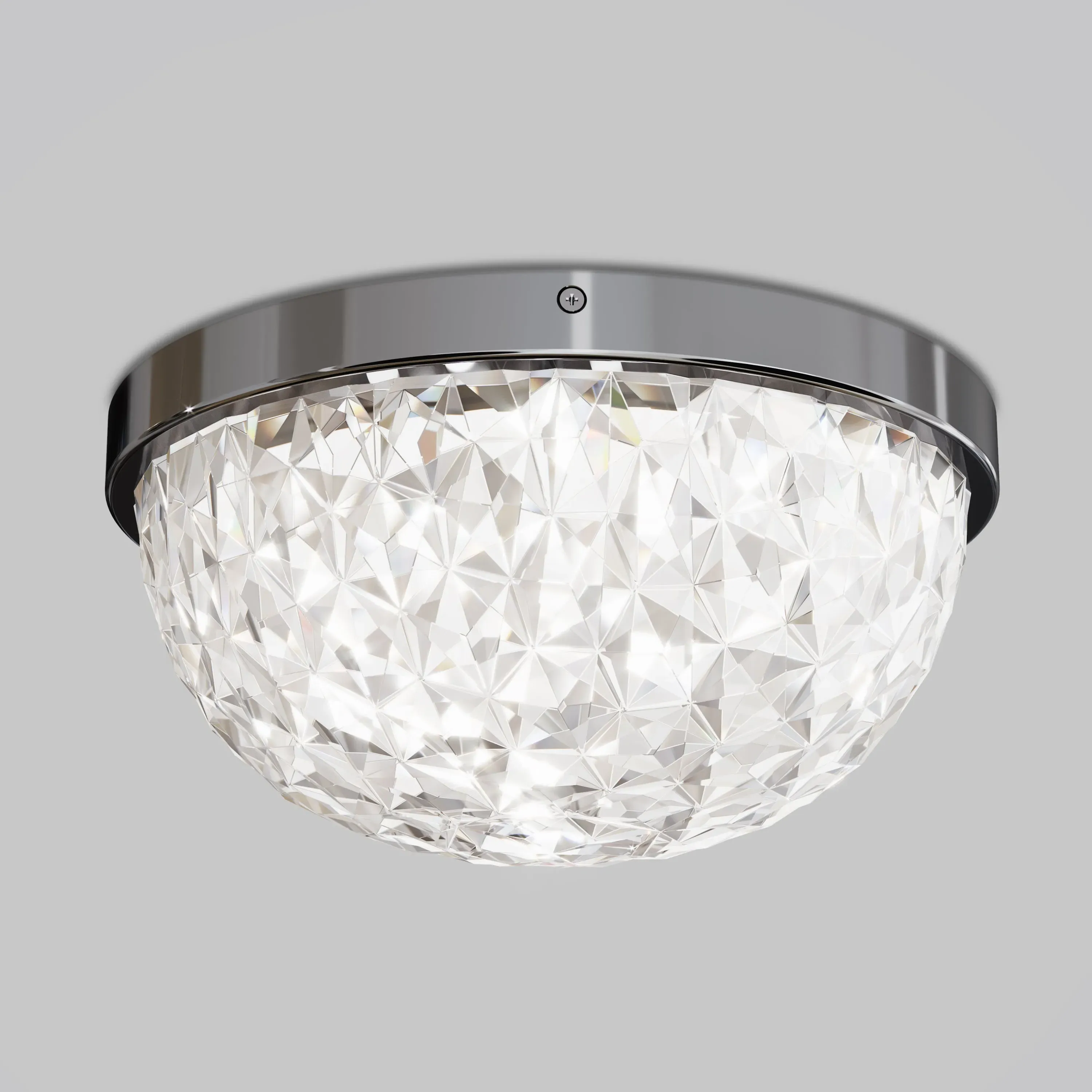 Carat 33cm LED Flush Mount Ceiling Light - Chrome product