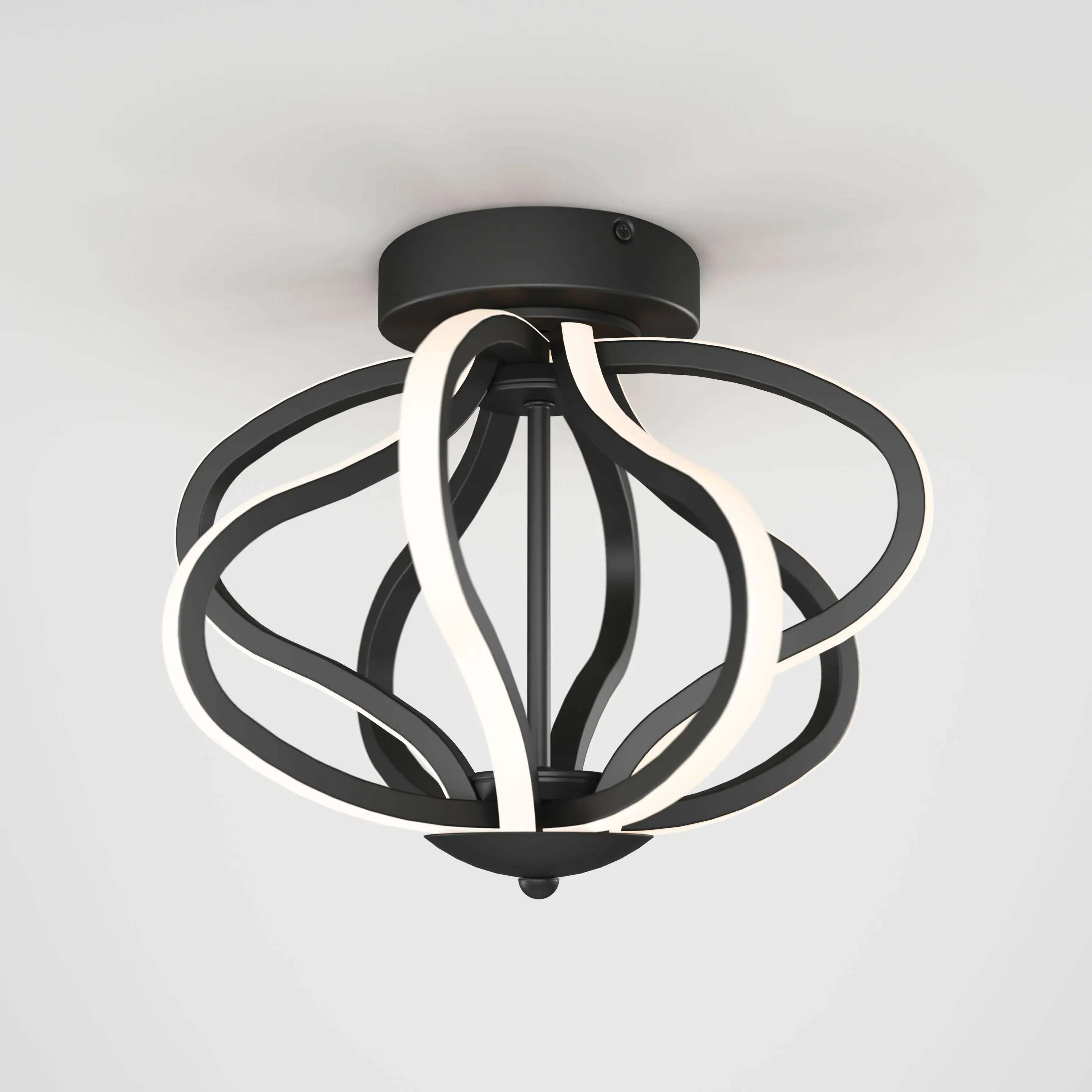 Meridian 12 in. LED Flush Mount Ceiling Light - Chrome product