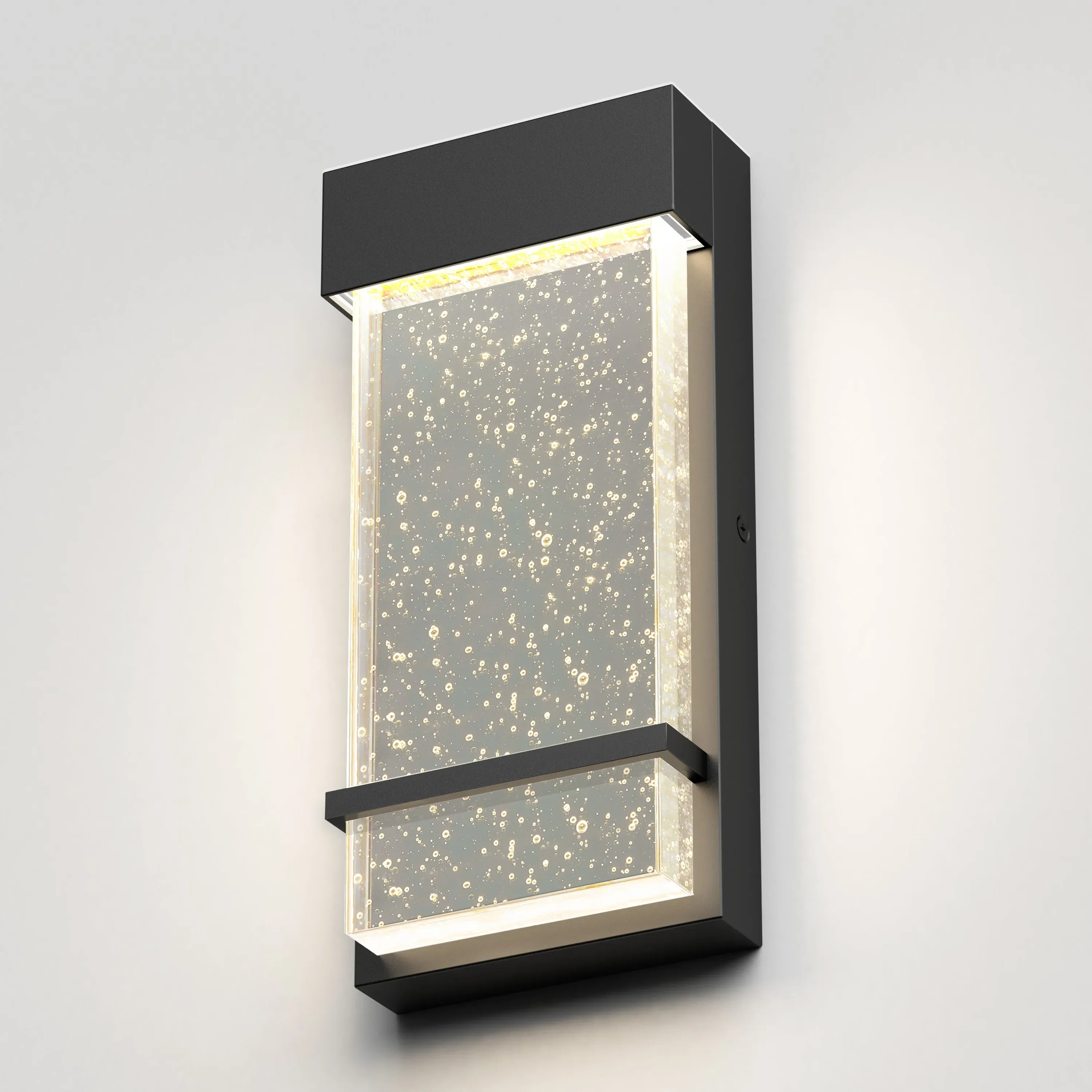 Skyler Indoor-Outdoor LED Wall Light - Black, Glass product