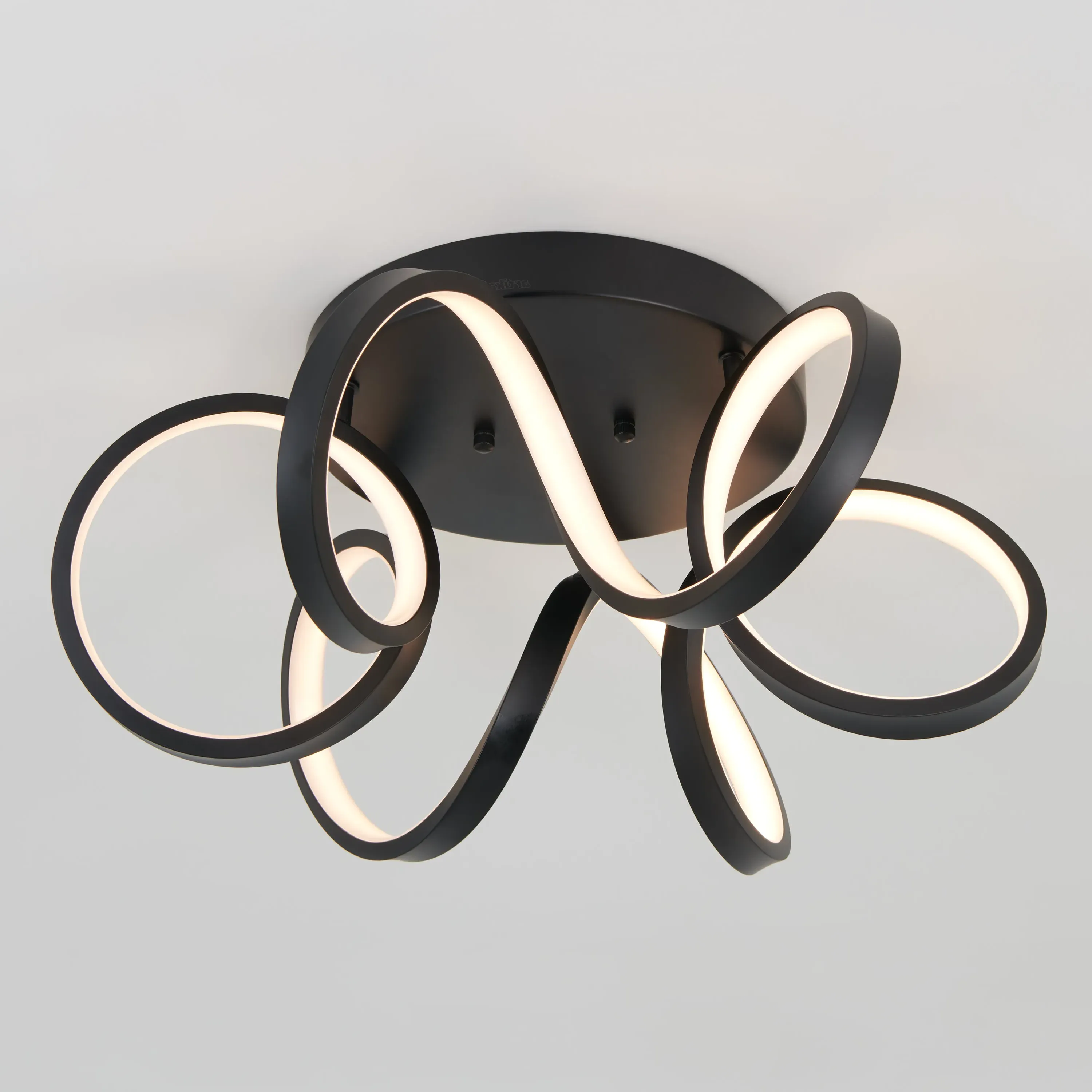 Swirl Ribbon 50cm LED Flush Mount Ceiling Light - Chrome product