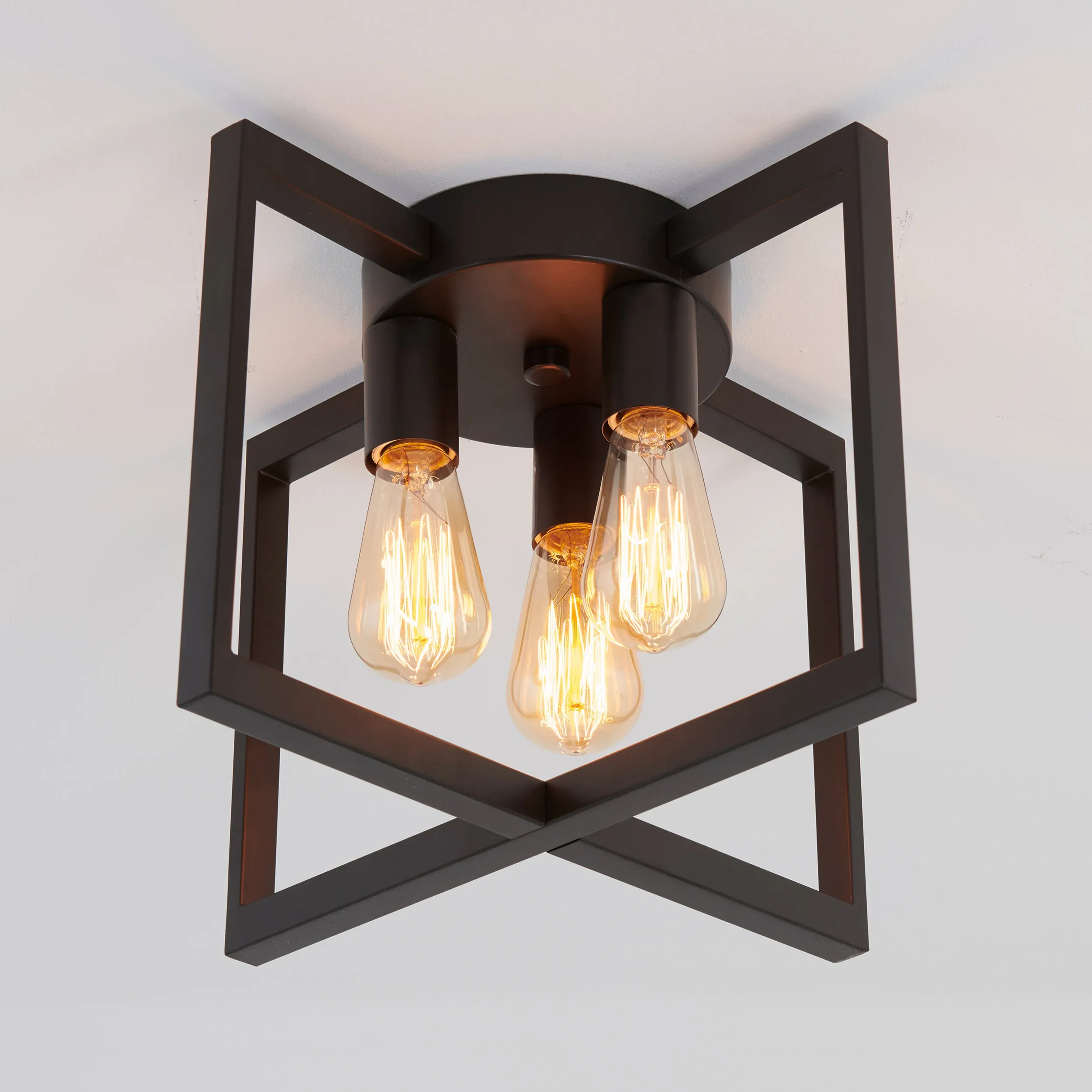 Yale 3-Light LED Flush Mount Ceiling Light - Bronze, Steel product