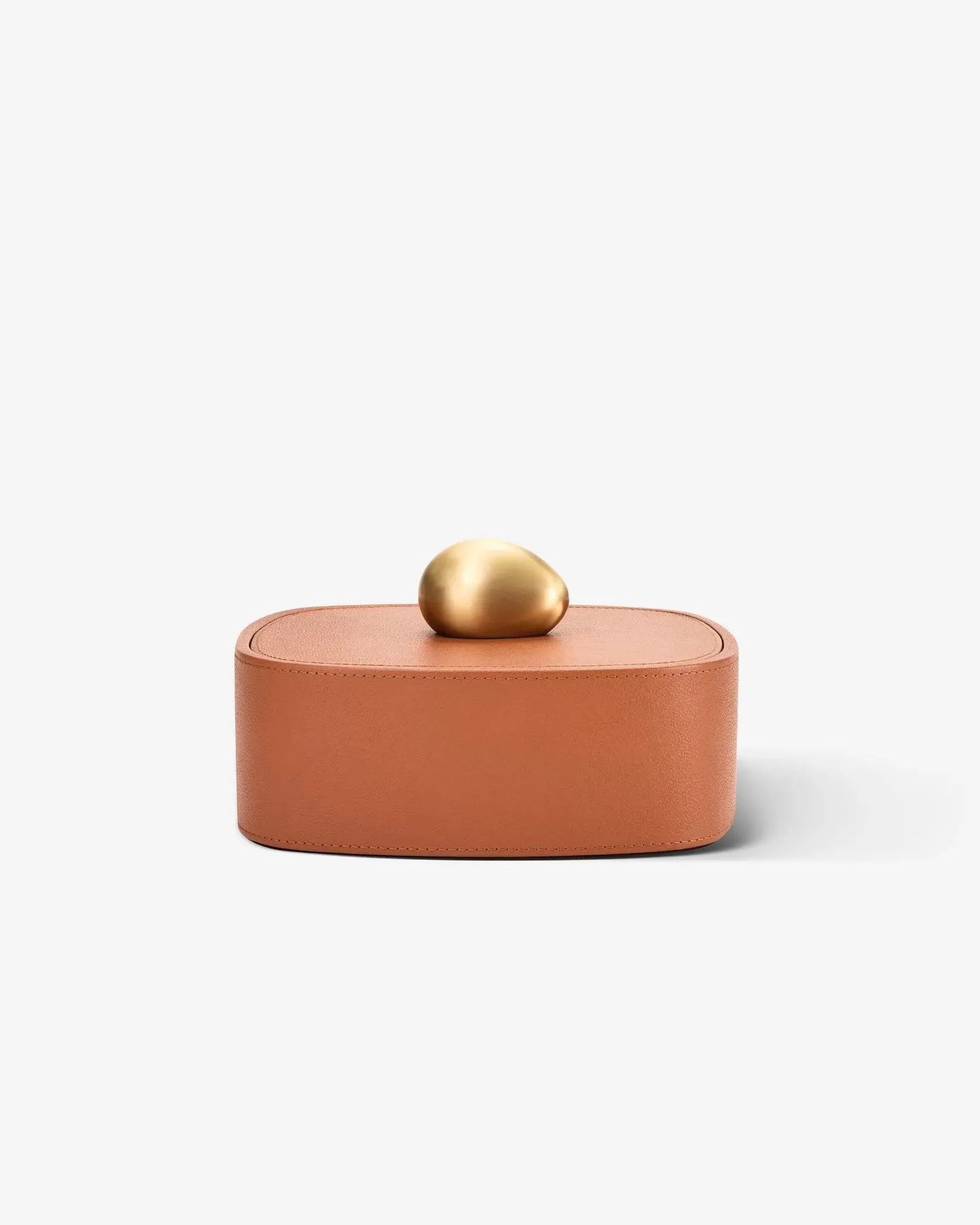 Pebble Trinket Box - Camel, Leather product