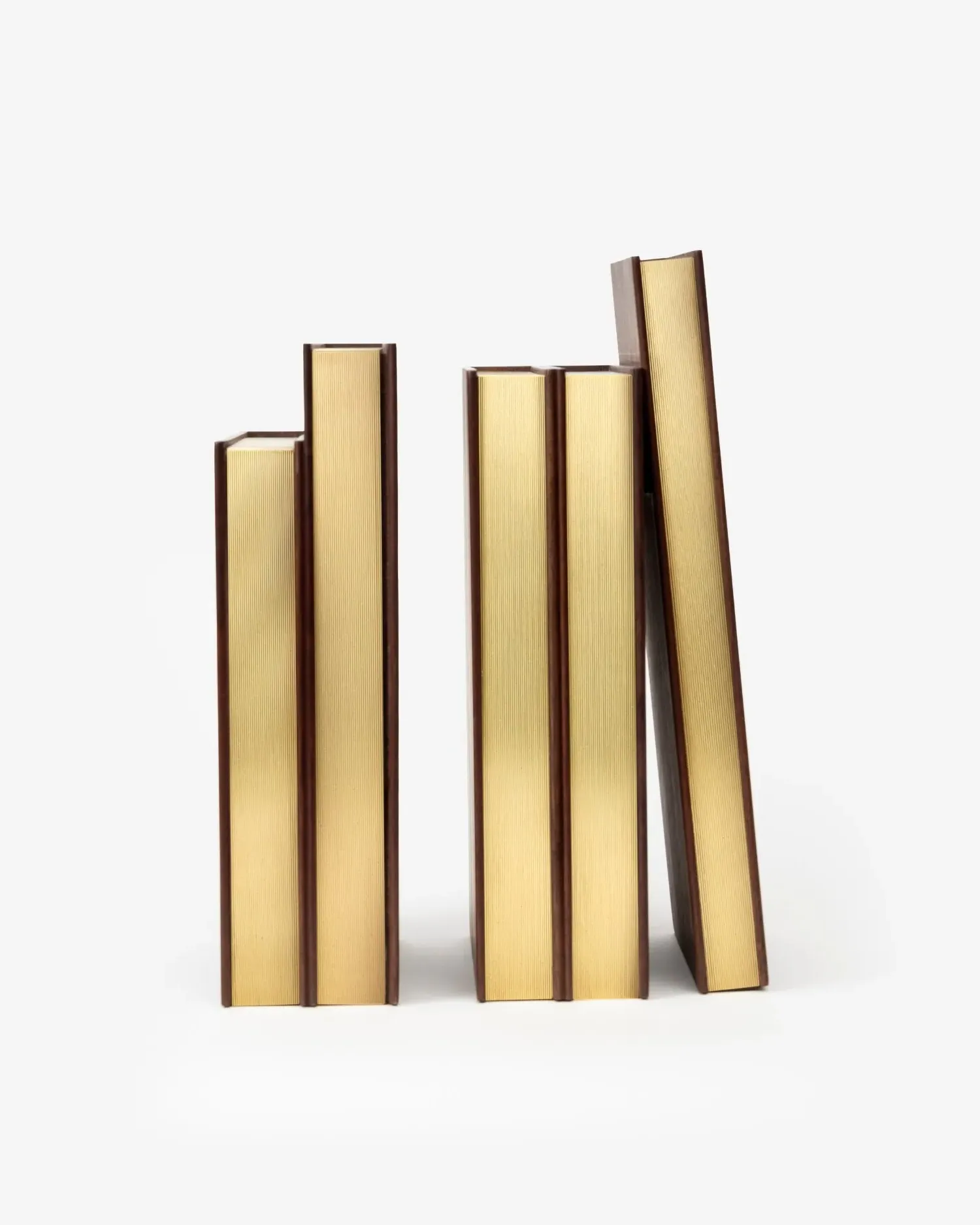 Library Bookends - Walnut, Brass product