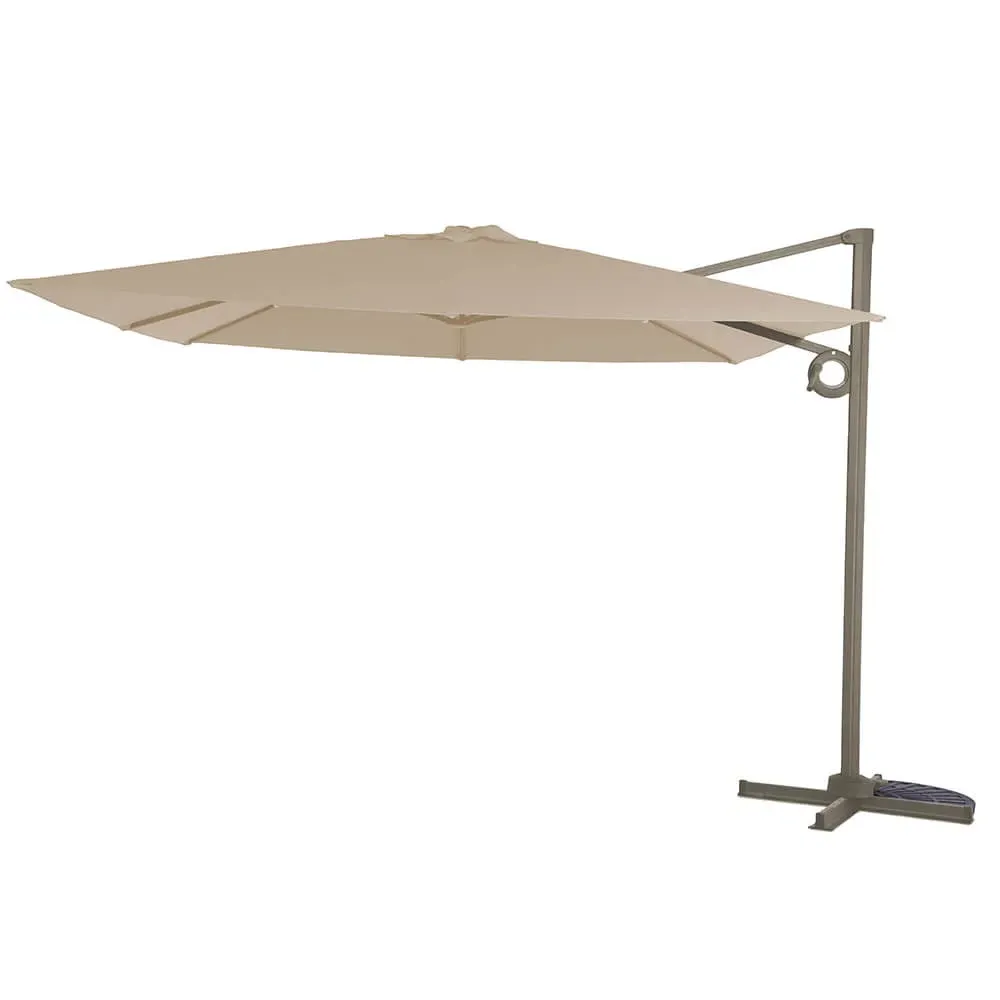 3m Deluxe Cantilever Parasol - Taupe, Aluminium