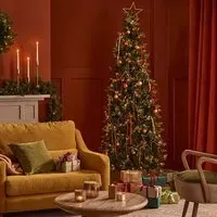 7.5ft Slim St Moritz Pre-Lit Christmas Tree - Green