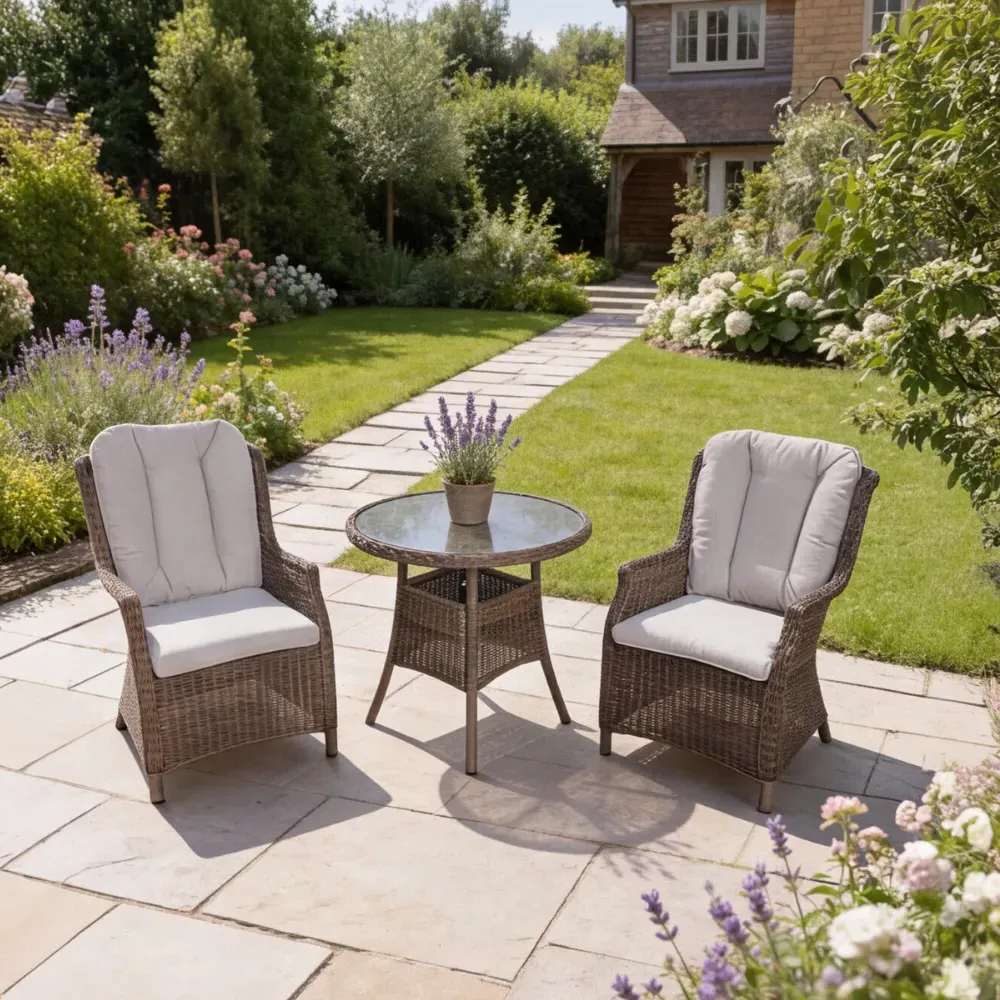 Andrea 2-Seater Bistro Set - Natural, Rattan product