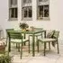 Anna 4-Seat Dining Set - Green, Aluminium