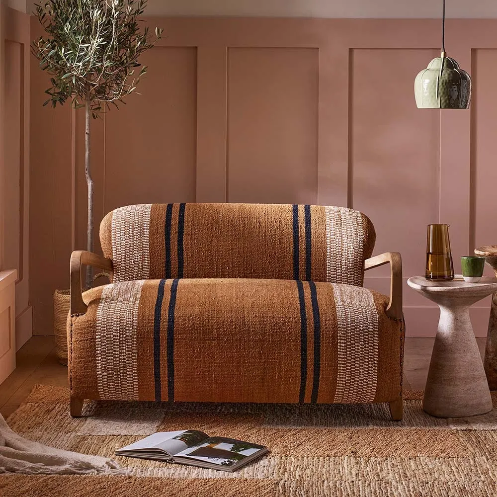 Aviator Loveseat - Striped Cotton Rug