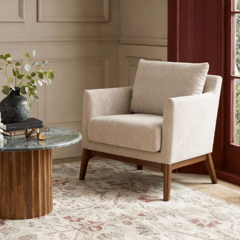 Barnaby Armchair - Mushroom, Velvet image