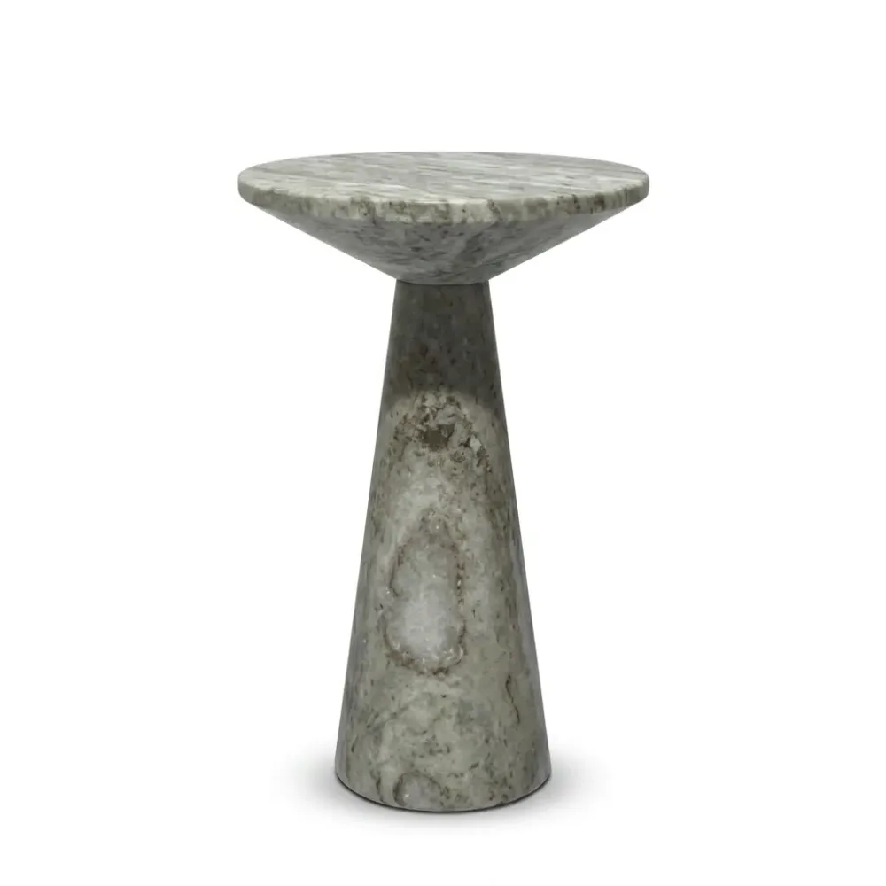 Basso Round Side Table - Fantasy Brown, Marble alternate view
