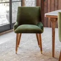 Baxter Dining Chair - Deep Green, Velvet