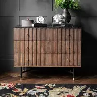 Berkeley Marble Chest of Drawers - Black, Acacia Wood
