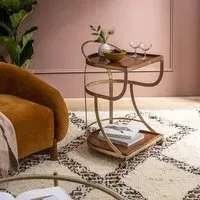 Birdie Drinks Trolley with Castors - Iron Metal