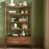 Brera Wide Shelving Unit with Drawers - Walnut, Marble