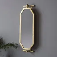 Burlington Hexagonal Wall Mirror - Brass