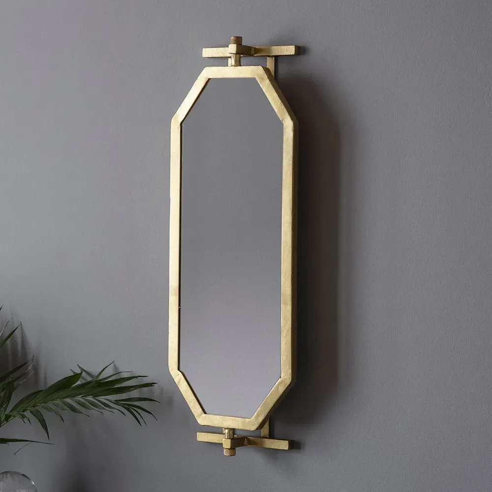 Burlington Hexagonal Wall Mirror - Brass image