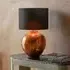Burton Table Lamp - Copper, Black Fabric