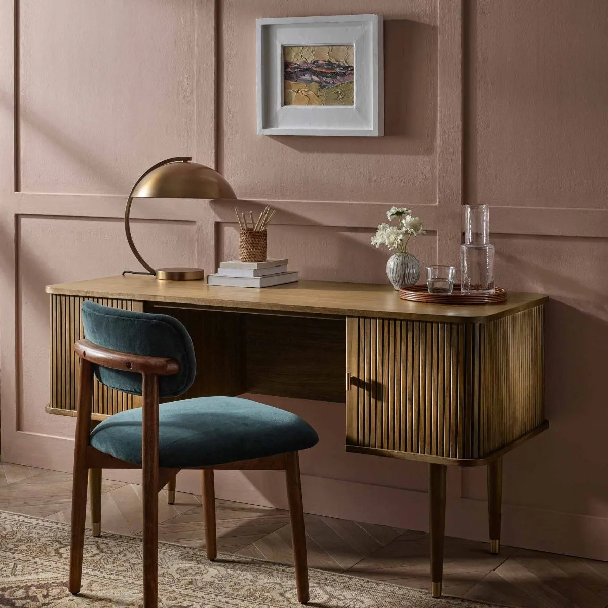 Byron Desk with Storage - Oak image