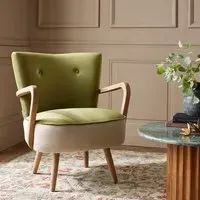 Calvin Armchair - Apple Green, Velvet