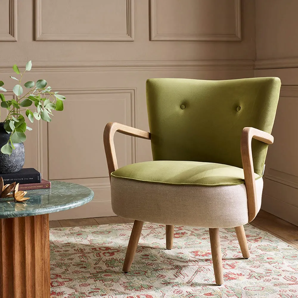 Calvin Armchair - Apple Green, Velvet image