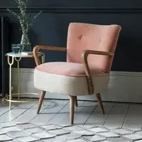 Calvin Armchair - Champagne Pink, Velvet