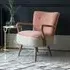 Calvin Armchair - Champagne Pink, Velvet