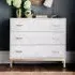 Chevron Chest of Drawers - Whitewash, Mango Wood