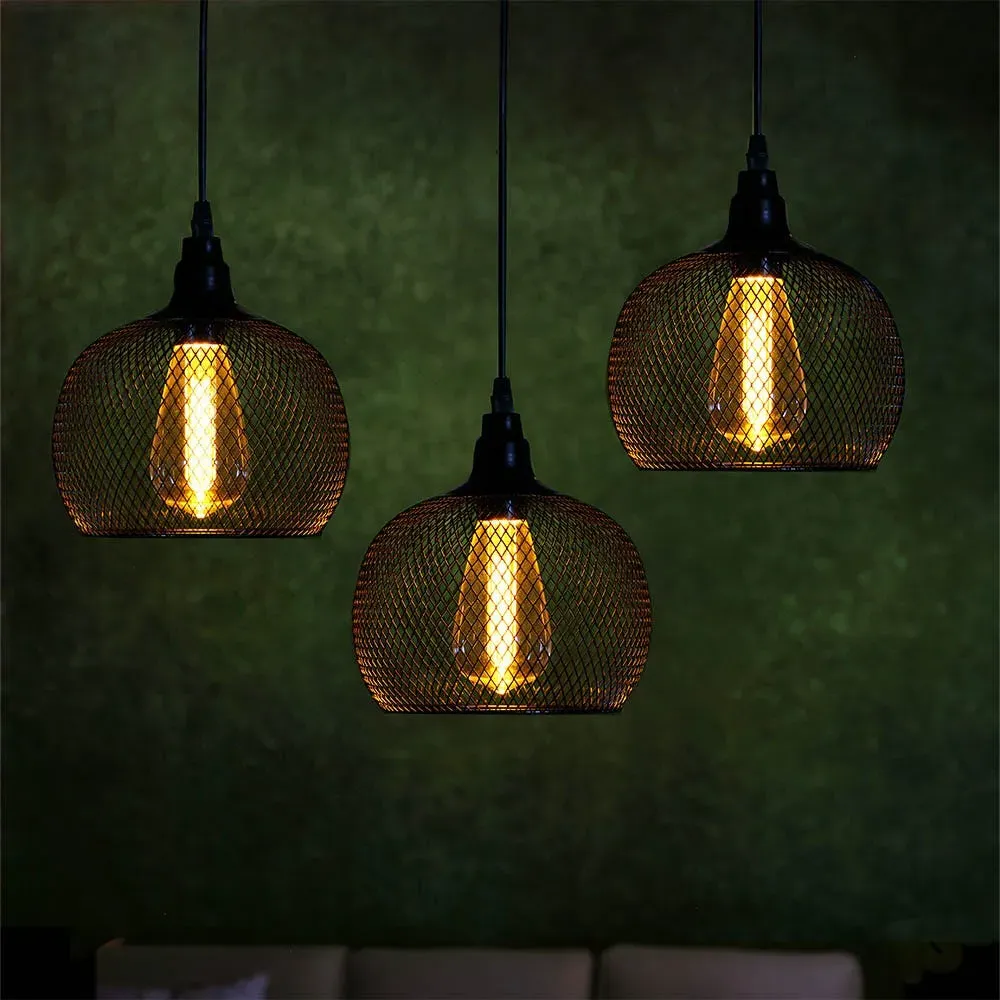 Chloe Pendant Light Set of 3 - Black, Metal image