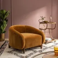 Cocoon Armchair - Mustard, Velvet