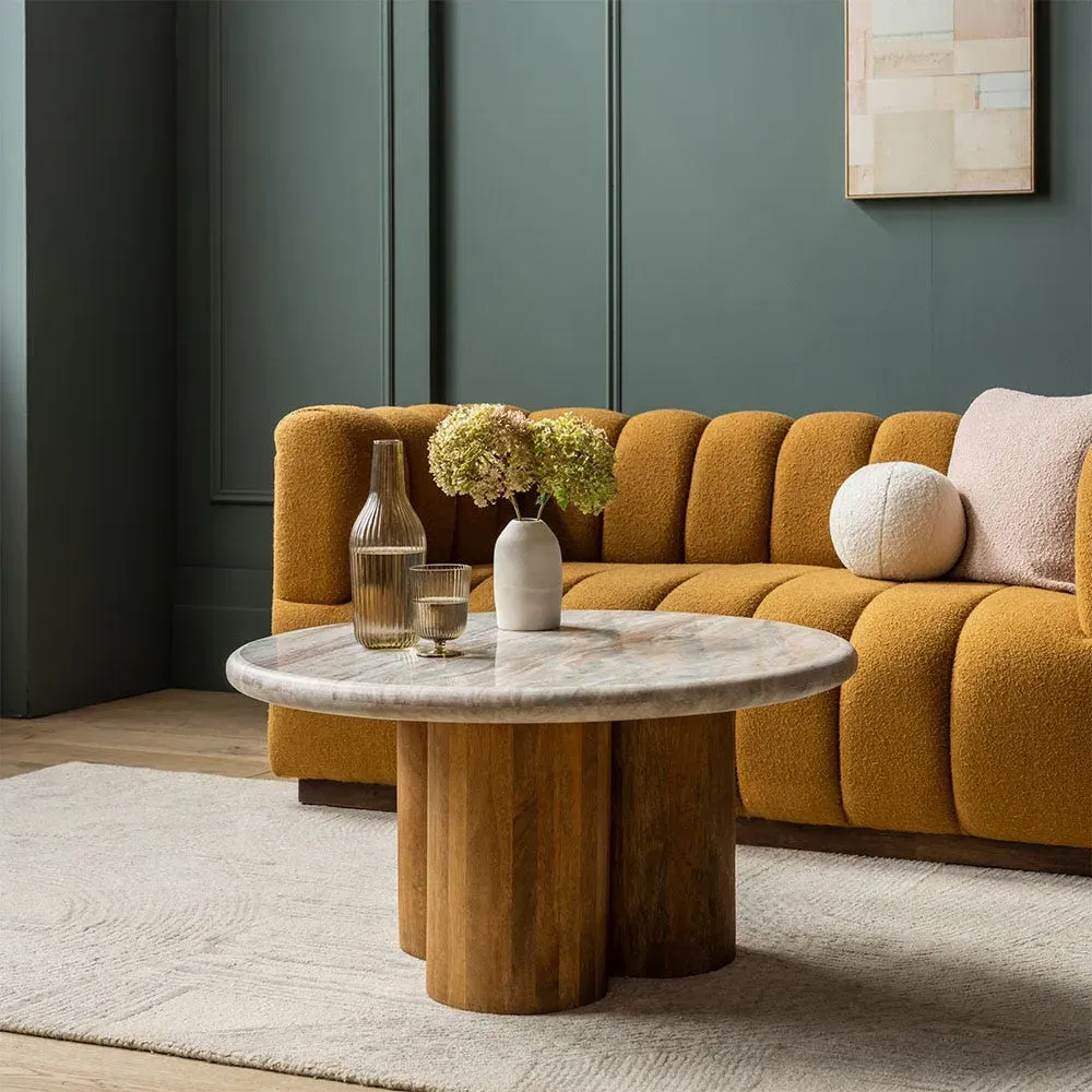 Column Coffee Table - Natural, Marble image