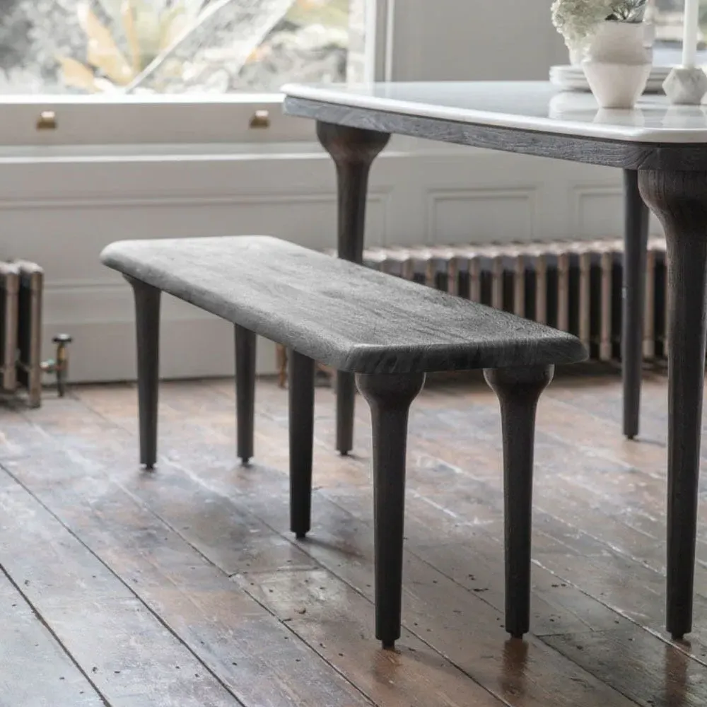 Cone Bench - Black, Acacia Wood image