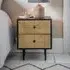 Crackle 2-Drawer Bedside Table - Antique Brass