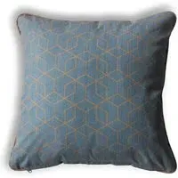 Cubes Square Scatter Cushion - Blue