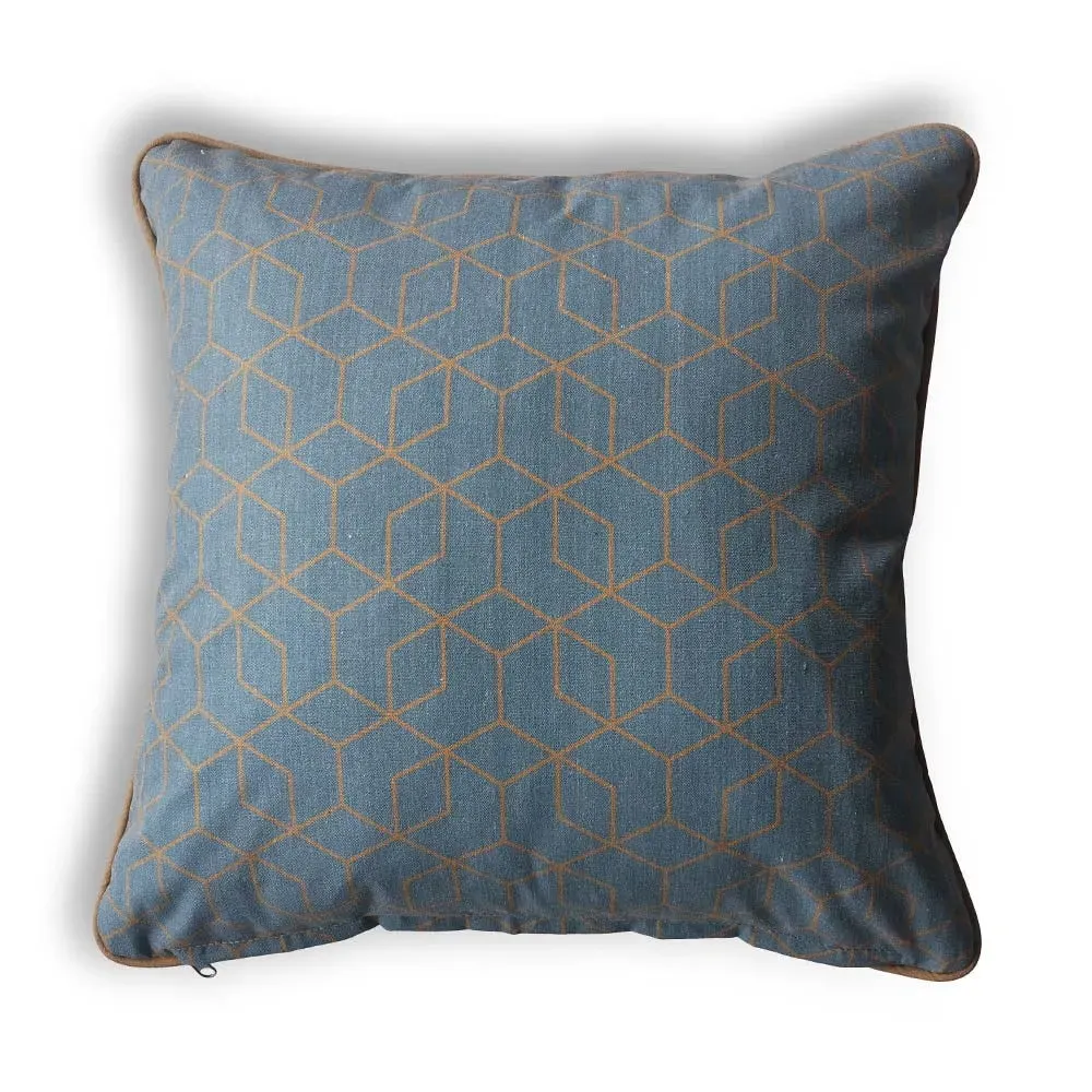 Cubes Square Scatter Cushion - Blue