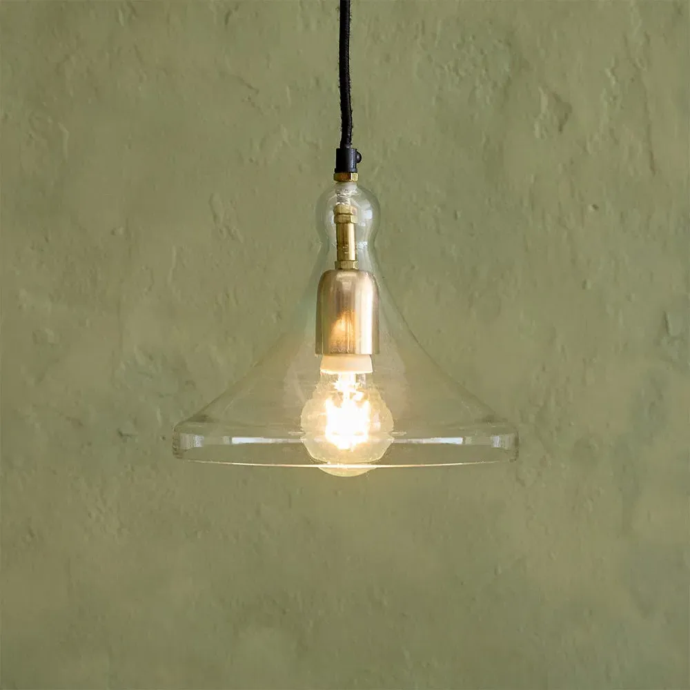 Daphne Glass Pendant Light - Brass image