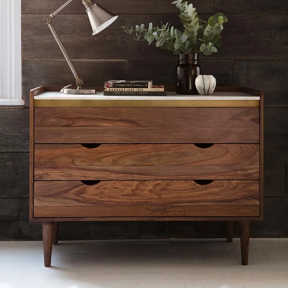Deco Chest of Drawers - Brown, Rosewood image