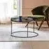 Doris Coffee Table with Removable Tray - Black, Brass