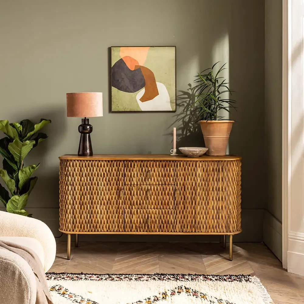 Eden Sideboard with Storage - Rustic Wood image