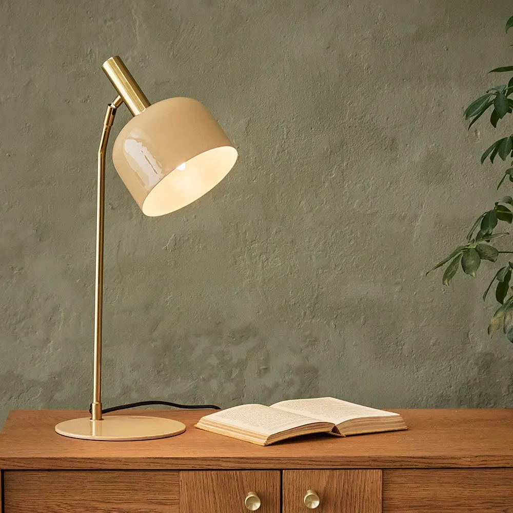 Emma Table Lamp with Swivel Head - Latte, Metal image