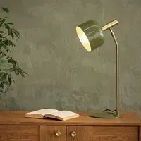 Emma Table Lamp with Swivel Head - Olive, Metal