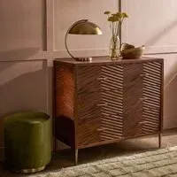 Fandango 3-Drawer Chest of Drawers - Dark, Mango Wood