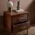 Fandango Bedside Table - Dark, Mango Wood