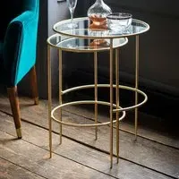 Faye Nesting Side Tables - Brass