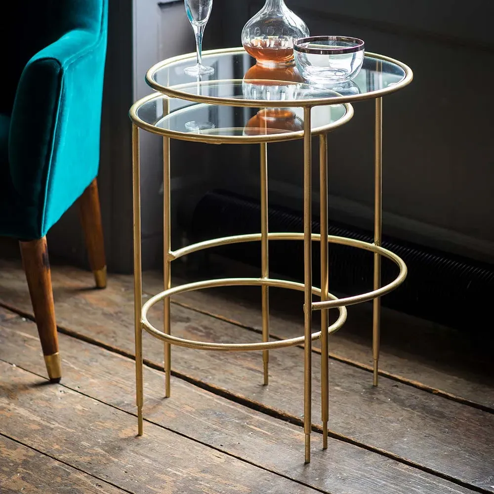 Faye Nesting Side Tables - Brass image