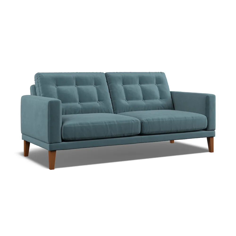 Fitzroy 3-Seater Sofa - Airforce, Eco Velvet image