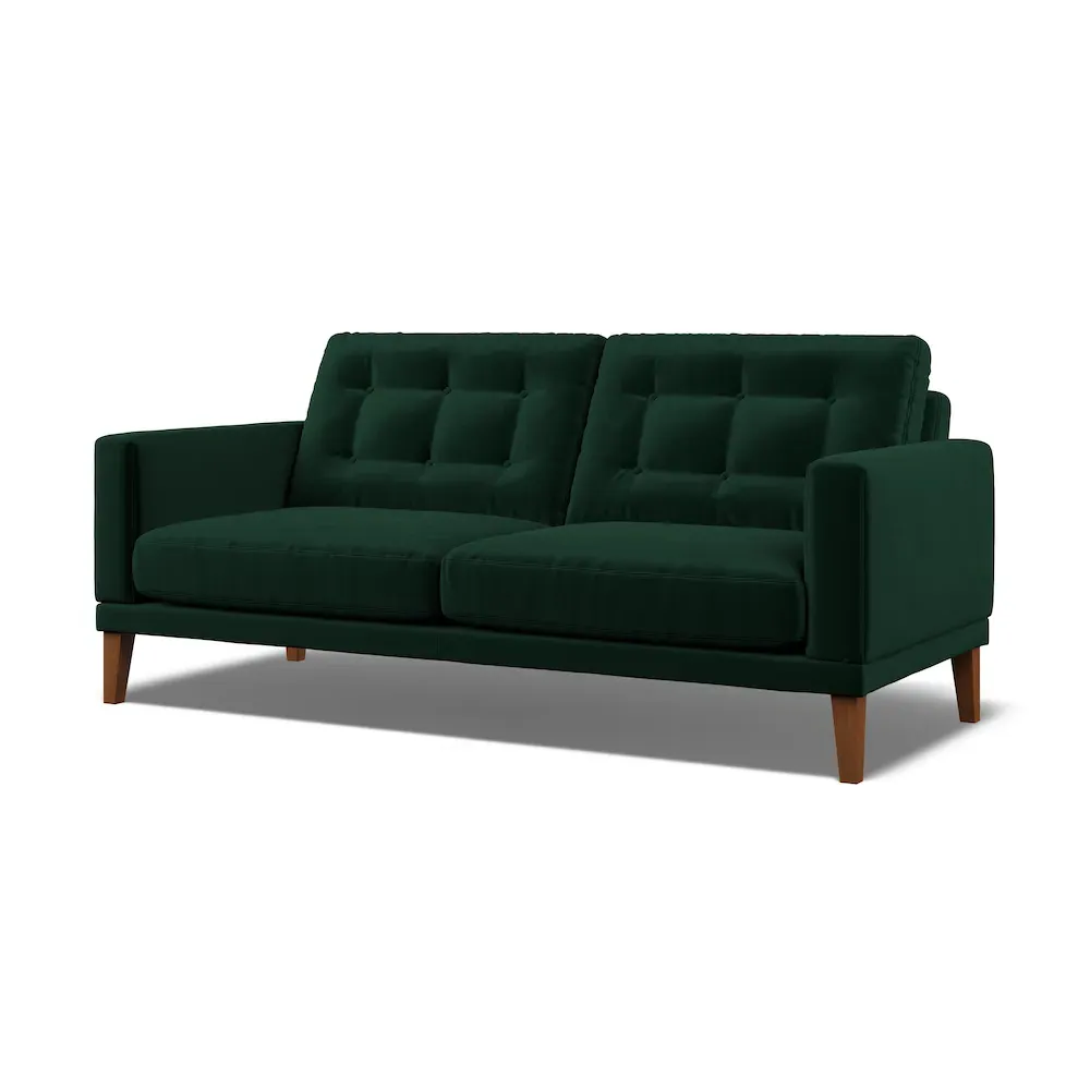 Fitzroy 3-Seater Sofa - Hunter, Eco Velvet