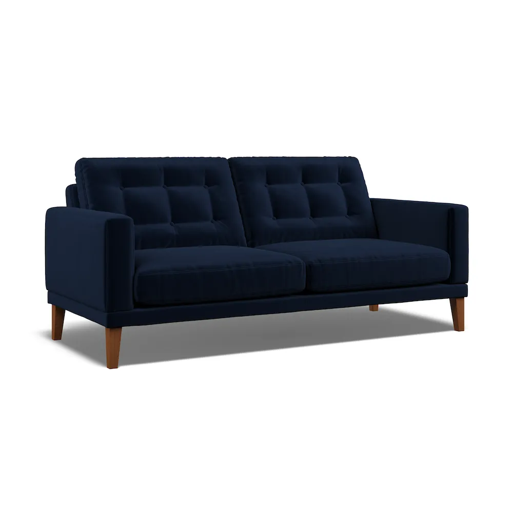 Fitzroy 3-Seater Sofa - Indigo, Eco Velvet