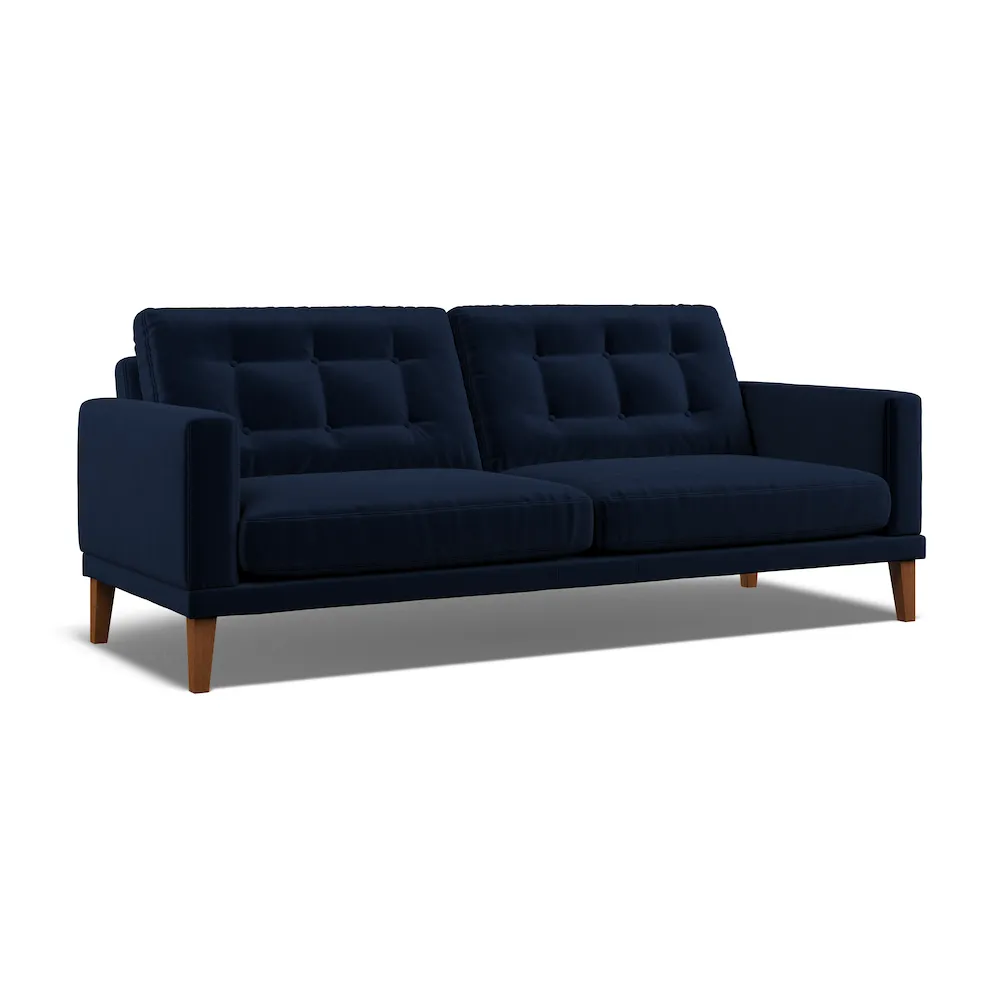 Fitzroy 4-Seater Sofa - Indigo, Eco Velvet